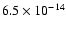 $6.5\times10^{-14}$