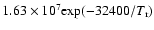 $1.63\times10^7{\rm exp}(-32400/T_{\rm r})$