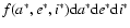 $f(a^{*},e^{*},i^{*}){\rm d}a^{*}{\rm d}e^{*}{\rm d}i^{*}$