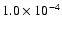 $1.0\times 10^{-4}$
