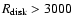 $R_{\rm disk}>3000$