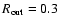 $R_{\rm out}=0.3$