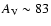 $A_{\rm V}\sim83$