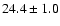$24.4\pm 1.0$