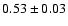 $0.53\pm 0.03$