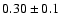 $0.30\pm 0.1$