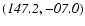 $\it (147.2,-07.0)$