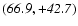 $\it (66.9,+42.7)$
