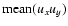 ${\rm mean}(u_x u_y)$