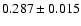 $ 0.287 \pm 0.015$