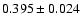 $ 0.395 \pm 0.024$