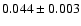 $ 0.044 \pm 0.003$
