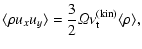 $\displaystyle \langle \rho u_x u_y \rangle = \frac{3}{2} \varOmega \nu_{\rm t}^{\rm (kin)} \langle \rho \rangle,$