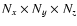 $N_x \times N_y \times N_z$