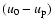 $(u_0 - u_{\rm p})$