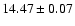 $14.47\pm 0.07$