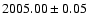 $2005.00\pm0.05$