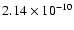 $2.14\times 10^{-10}$