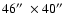 $46\hbox{$^{\prime\prime}$ }\times 40\hbox{$^{\prime\prime}$ }$