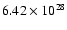 $6.42 \times 10^{28}$