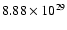 $8.88 \times 10^{29}$