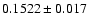 $0.1522 \pm 0.017$