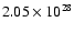$2.05 \times 10^{28}$