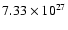 $7.33 \times 10^{27}$