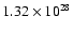 $1.32 \times 10^{28}$
