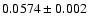 $0.0574 \pm 0.002$