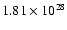 $1.81 \times 10^{28}$