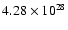 $4.28 \times 10^{28}$