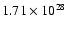 $1.71 \times 10^{28}$