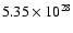 $5.35\times 10^{28}$
