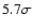$5.7\sigma$