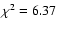 $\chi^2=6.37$