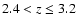 $2.4<z\leq3.2$