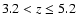 $3.2<z\leq5.2$