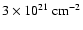 $3\times 10^{21}~{\rm cm}^{-2}$