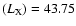 $(L_{\rm X})=43.75$