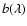 $b(\lambda)$