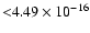 $\mbox{<}4.49\times10^{-16}$