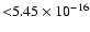 $\mbox{<}5.45\times10^{-16}$