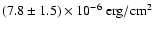$(7.8 \pm 1.5) \times 10^{-6}~{\rm erg/cm^2}$