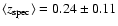 $\langle z_{\rm spec}\rangle =0.24 \pm 0.11$
