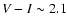 $V-I\sim2.1$