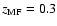 $z_{\rm MF}=0.3$