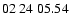 $ 02\ 24\ 05.54$