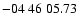 $ -04\ 46\ 05.73$
