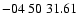$ -04\ 50\ 31.61$